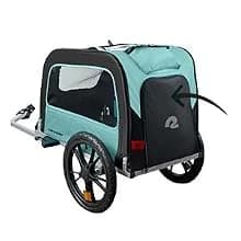 Rover Waggin' Pet and Dog Bike Trailer with Weather-Resistant Canopy and Mesh Shield - Foldable Frame — Safety First
