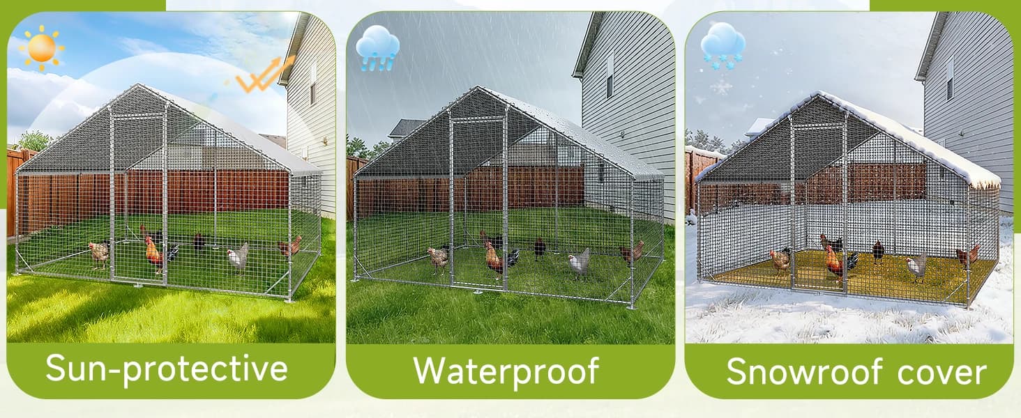 Large Walk-in Chicken Coop with Chicken Run — product details