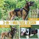 Service Dog Vest Harness, Service Dog Cape Guardian Dog Backpack Harness with Pouches Dog Saddle Bag for Small