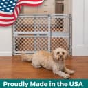 Universal Pet Gate: 26” - 42” Wide Dog Gate for Doorways with Pressure Fit or Swinging Door Hardware Mounting
