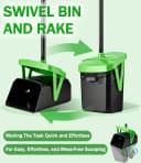 Dog Pooper Scooper — Swivel Bin and Rake Set with 100 Waste Bags