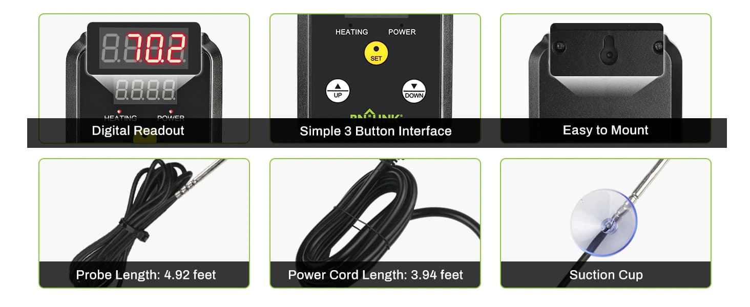 Reptile Thermostat Temperature Controller — product details