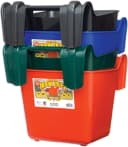 Plastic Hook Over Feeder | Mountable Livestock and Pet Feed Bucket | Horse Feed Bucket | Made in USA | 15 Quarts