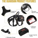 Service Dog Vest Harness, Service Dog Cape Guardian Dog Backpack Harness with Pouches Dog Saddle Bag for Small