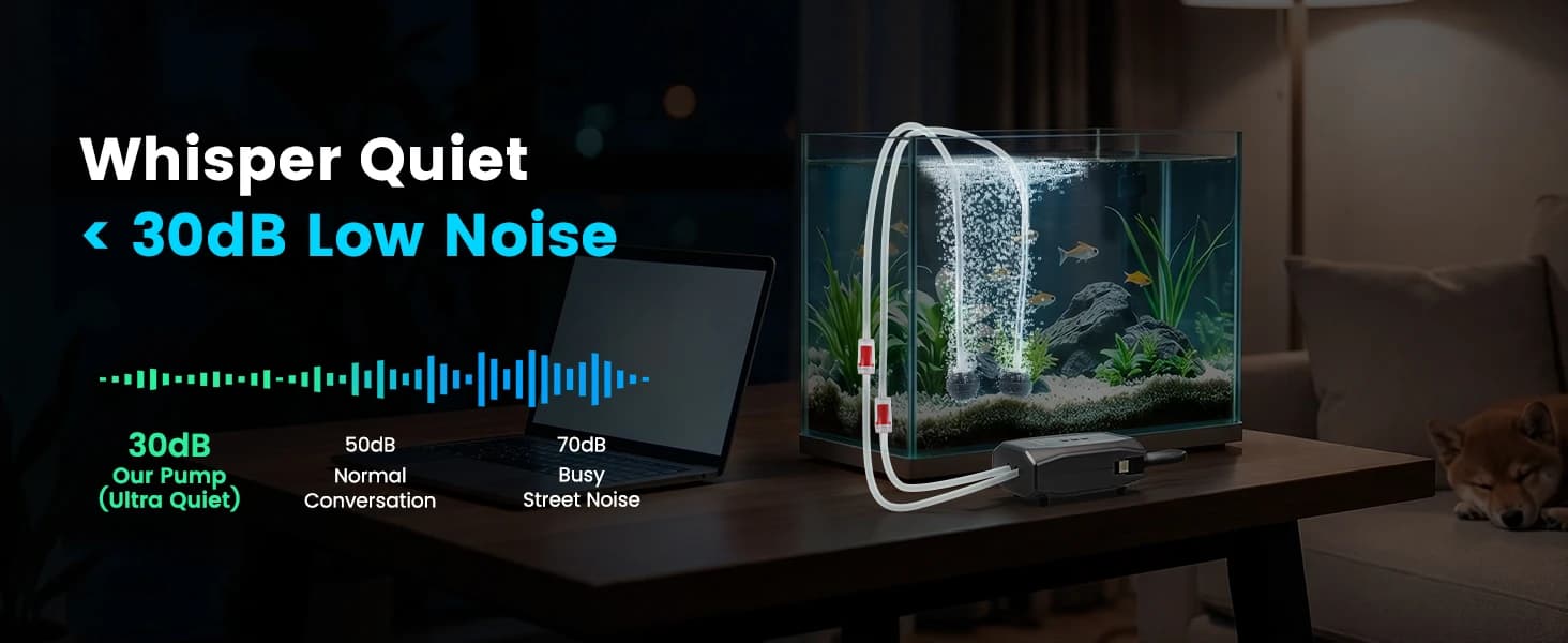 Battery Powered Aquarium Air Pump with Digital Display — collection imagery