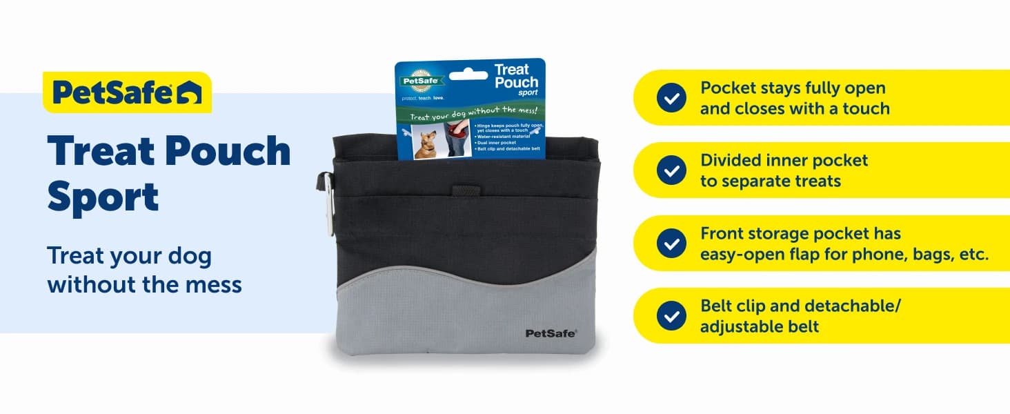 Dog Treat Pouch Sport — Black — product details