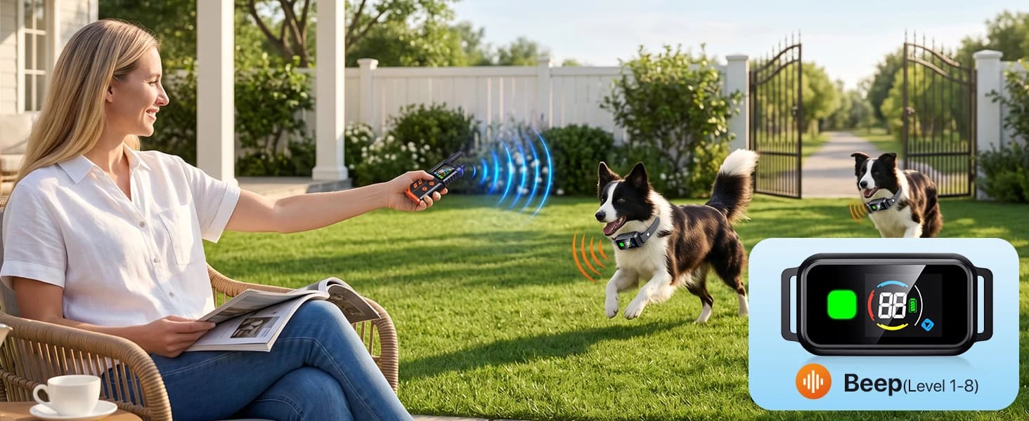 2 In1 Wireless Dog Collar Fence System and Training Collar — collection imagery