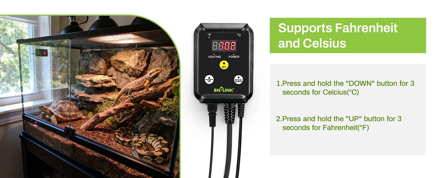 Reptile Thermostat Temperature Controller — product details
