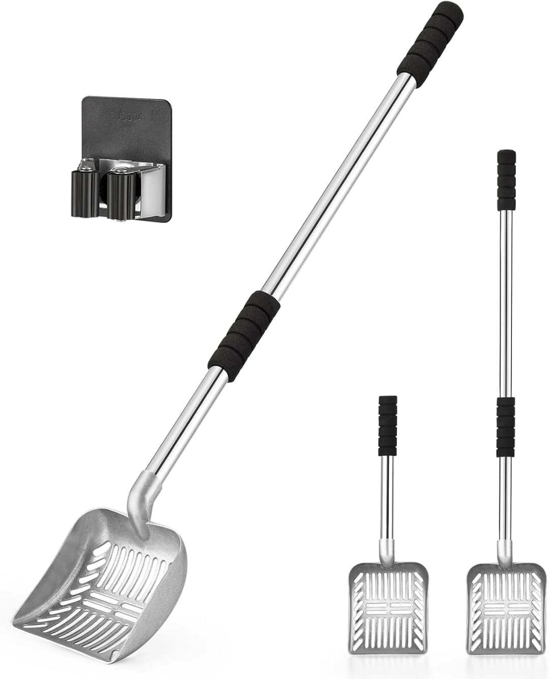 Metal Cat Litter Scoop — Detachable Long Handle Litter Scooper
