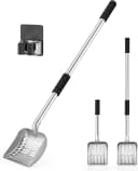 Metal Cat Litter Scoop — Detachable Long Handle Litter Scooper