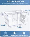 Aquarium Fish Breeding Box Acrylic Hatchery Incubator Tank with Suction Cups Medium Isolation Box for Baby Fish — Pattern Name: Medium