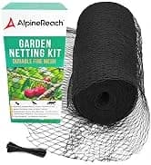 Koi Pond Netting Kit 15 x 20 ft Black Heavy Duty Woven Fine Mesh Net Cover for Leaves - Protects Koi Fish from — collection imagery