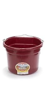 Plastic Hook Over Feeder | Mountable Livestock and Pet Feed Bucket | Horse Feed Bucket | Made in USA | 15 Quarts — product details