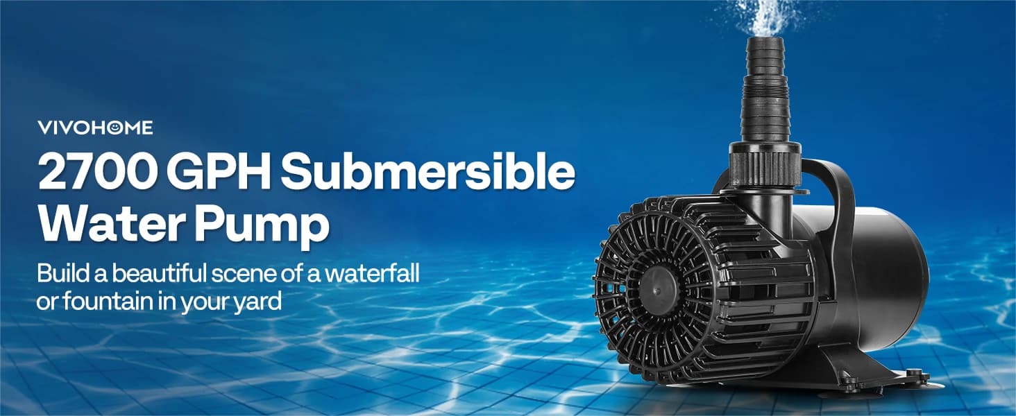 120W Pond Pump — 2700GPH Submersible Water Pump for Koi Pond — product details