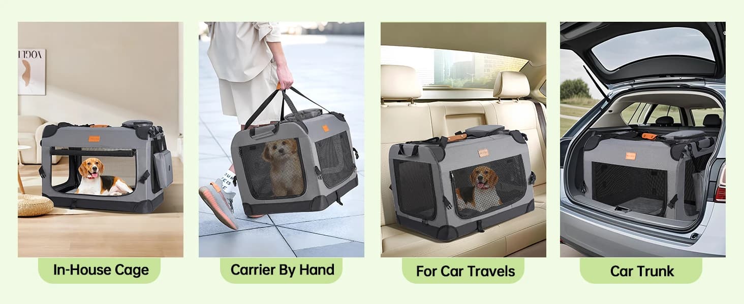 24-inch Portable Collapsible Dog Crate for Small Dogs up to 27lbs — product details