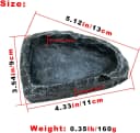 2 Pack Reptile Feeding Dish Corner Bowl — Reptile Water Dish Food Bowl Feeding Terrarium Bowls for Bearded