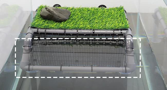 Extra Large Turtle Basking Platform with Artificial Grass — Robust Tubes