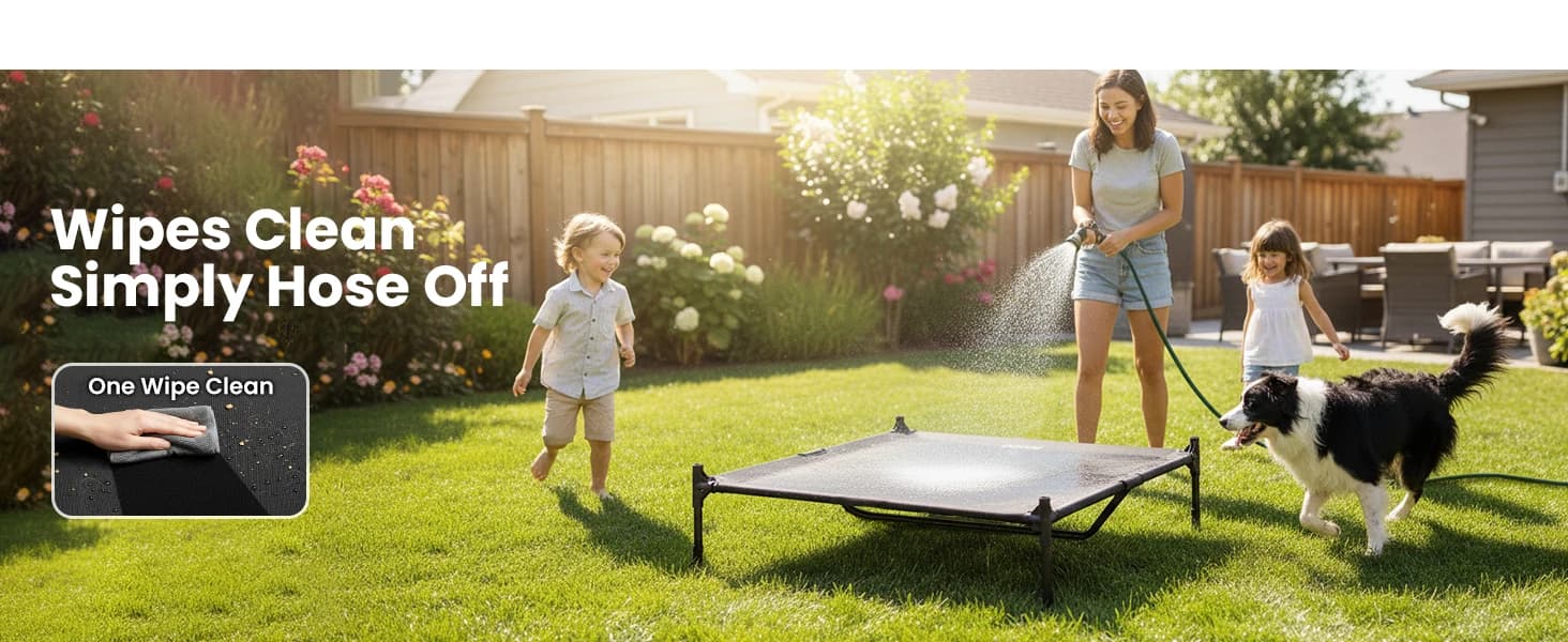 Large Dog House Outdoor — 36in Elevated 2-in-1 Cot and Canopy — collection imagery