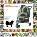 3 Wheel Pet Stroller Best Lightweight Foldable Compact Portable Jogger All Terrain Travel Pet Gear Puppy Kitty