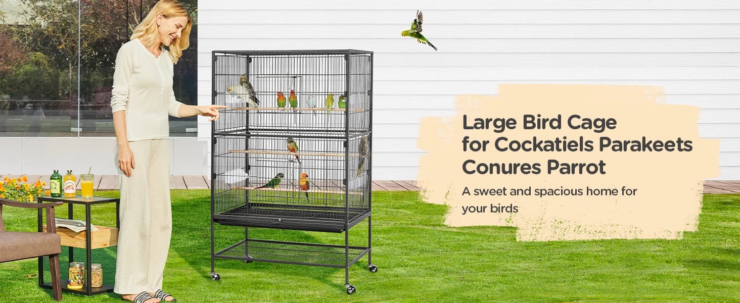 52" Large Bird Cage for Parakeets — product details
