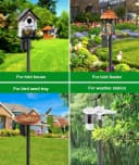 Heavy Duty Bird Feeder Pole - 109 Inch Adjustable 1 Inch Metal Bird House Pole with 14” Deep Auger Base |