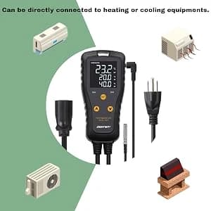 110V 15A Temperature Controller DTC151 Plug in Thermostat Outlet Digital Temperature Controller for Heat Mat — Specification