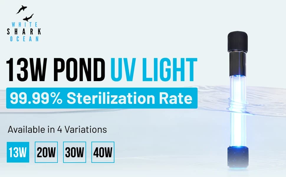 13W UV Water Clarifier with 9.84 ft Cable for Up to 300 Gallon Aquariums — product details