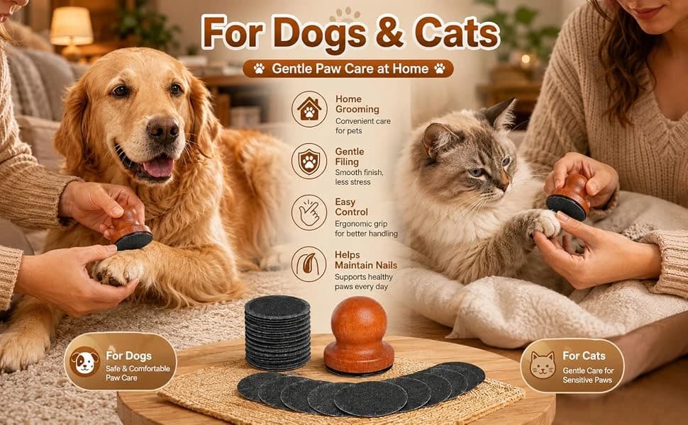 31 Pcs Dog Nail File, Wooden Manual Dog and Cat Nail Filer for Scratch Board with 30 Replaceable Discs — product details