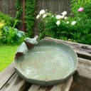 Ceramic Bird Bath for Outside on Ground — 9.45-Inch Birds Bath Bowl Only