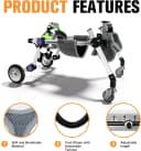 Four-Wheel Dog Mobility Cart with Front and Rear Support — Size: XXS 6-11lb