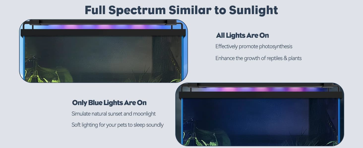 11 W Terrarium Light for 12" to 18" Terrarium Extendable Reptile Tank Light with Full Spectrum Brilliant White — product details