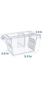 Aquarium Fish Breeding Box Acrylic Hatchery Incubator Tank with Suction Cups Medium Isolation Box for Baby Fish — product details