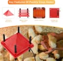 Chick Brooder Heater with Anti-Roost Cone and Constant Temp Red 12" x 12"
