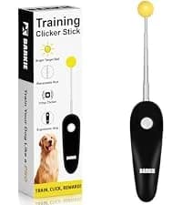 Dog Training Clicker with Target Stick – Portable and Retractable Trainer with Comfortable Handle and Bright — collection imagery