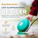 1250 Watts 7.5 Inch Cast Aluminum Floating Outdoor Pond De Icer Heater with Built in Thermostat Control and 10