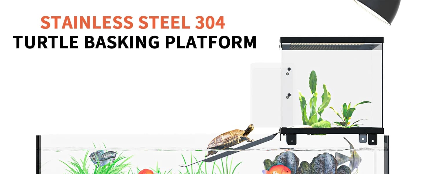Stainless Steel Turtle Basking Platform — for 18‑20 Inch Wide Aquariums — product details