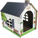 Cardboard Cat House Hideaway Playhouse with Cat Scratcher Scratching Pad 19" L x 13" W x 17" H