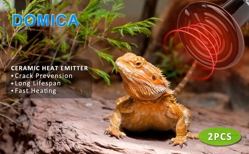 Reptile Heat Bulb 50W 2PCS Ceramic Heating Emitter Lamp — product details