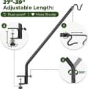 Heavy Duty Deck Hook — 27"-39" Adjustable Metal Deck Railing Hooks for Hanging Bird Feeders