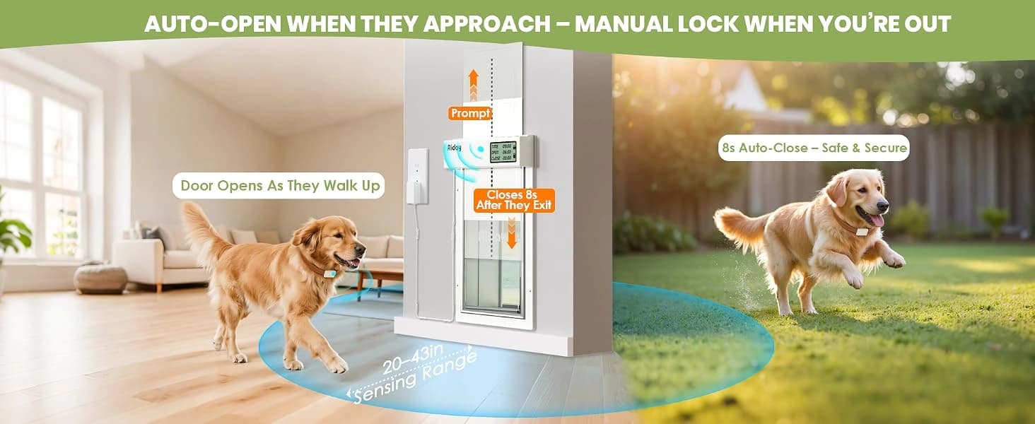 Automatic Dog Door for Wall with Sensor Collars — product details