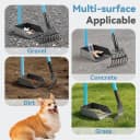 Dog Pooper Scooper — Stainless Metal Poop Scooper for Yard Long Handle