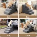 Dog Stairs for Bed 18" H — 4-Step Dog Steps for High Bed