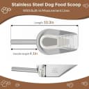 Pet cat-dog food-scoop measuring — 1-cup - Food-grade 304 stainless steel material | 1-Cup capacity | Precision