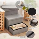 Dog Stairs for High Bed, Foldable Pet Stairs for Small and Medium or Large Dogs Puppy with Storage for Bed or