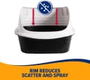Rimmed Open Cat Litter Box — Wave with High Sides