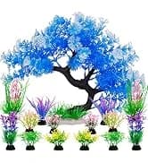 Aquarium Plants — 20 Pack Artificial Fish Tank Plants for Aquarium Decorations (Green) — collection imagery