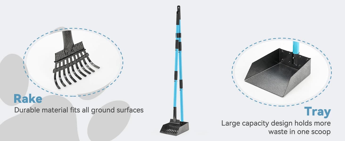 Dog Pooper Scooper — Stainless Metal Poop Scooper for Yard Long Handle — collection imagery