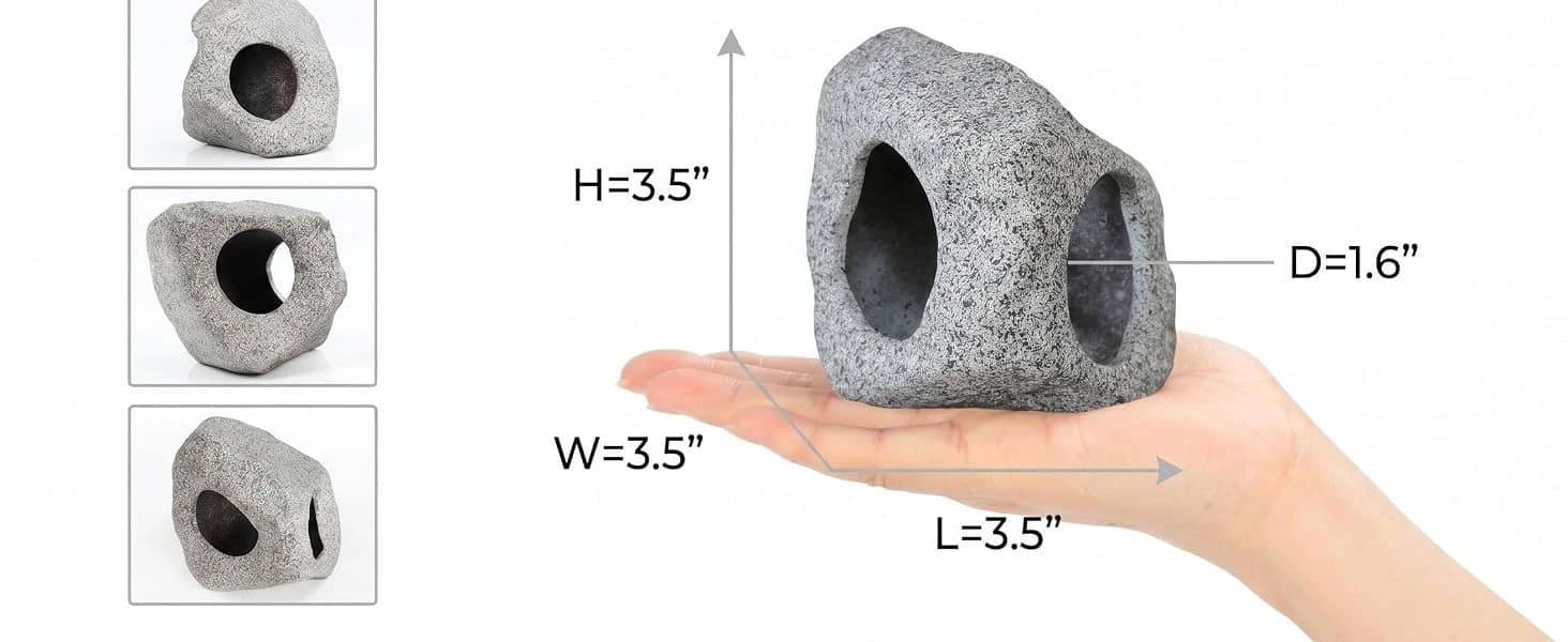 Betta Fish Tank Decor Rock Cave — Size and fit