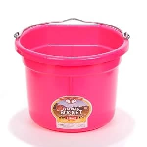 Plastic Hook Over Feeder | Mountable Livestock and Pet Feed Bucket | Horse Feed Bucket | Made in USA | 15 Quarts — Plastic Buckets