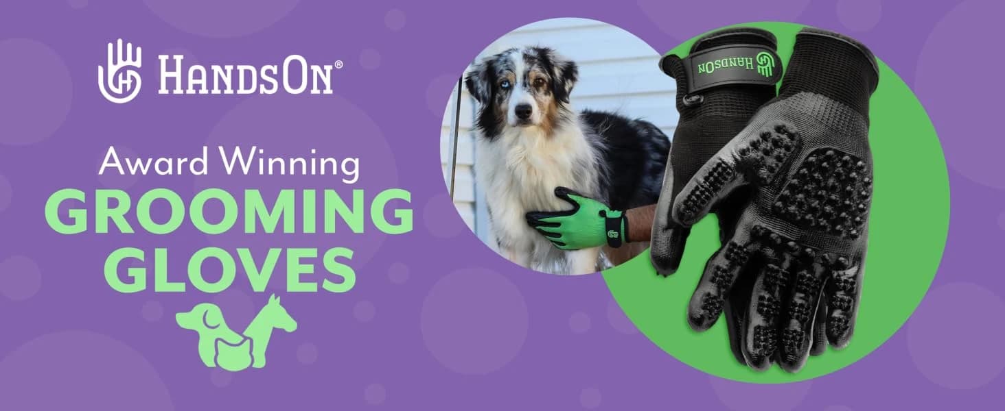 Flexible Rubber-Nodule Pet Grooming Gloves — product details